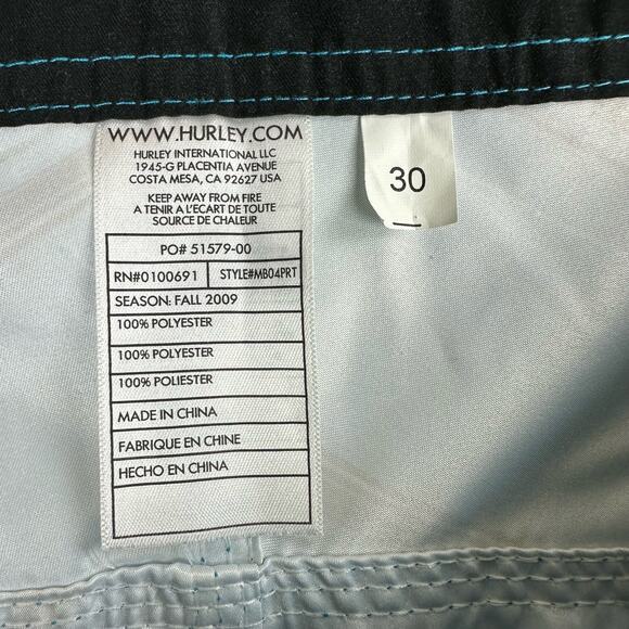 Hurley Puerto Rico Men’s 30 Board Shorts Plaid No Stretch - Picture 4 of 9